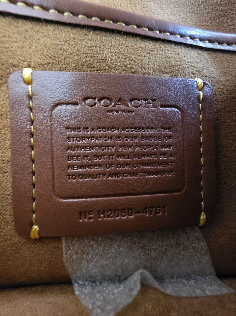 Coach Beat Crossbody Clutch Brown Suede White Leather Rivet Chain Strap - Picture 15 of 16